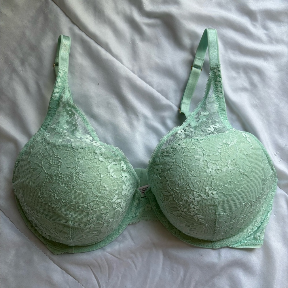 Auden Seafoam Green Lace Bra 34DD